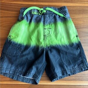 Green and Black Toddler' Swim Shorts